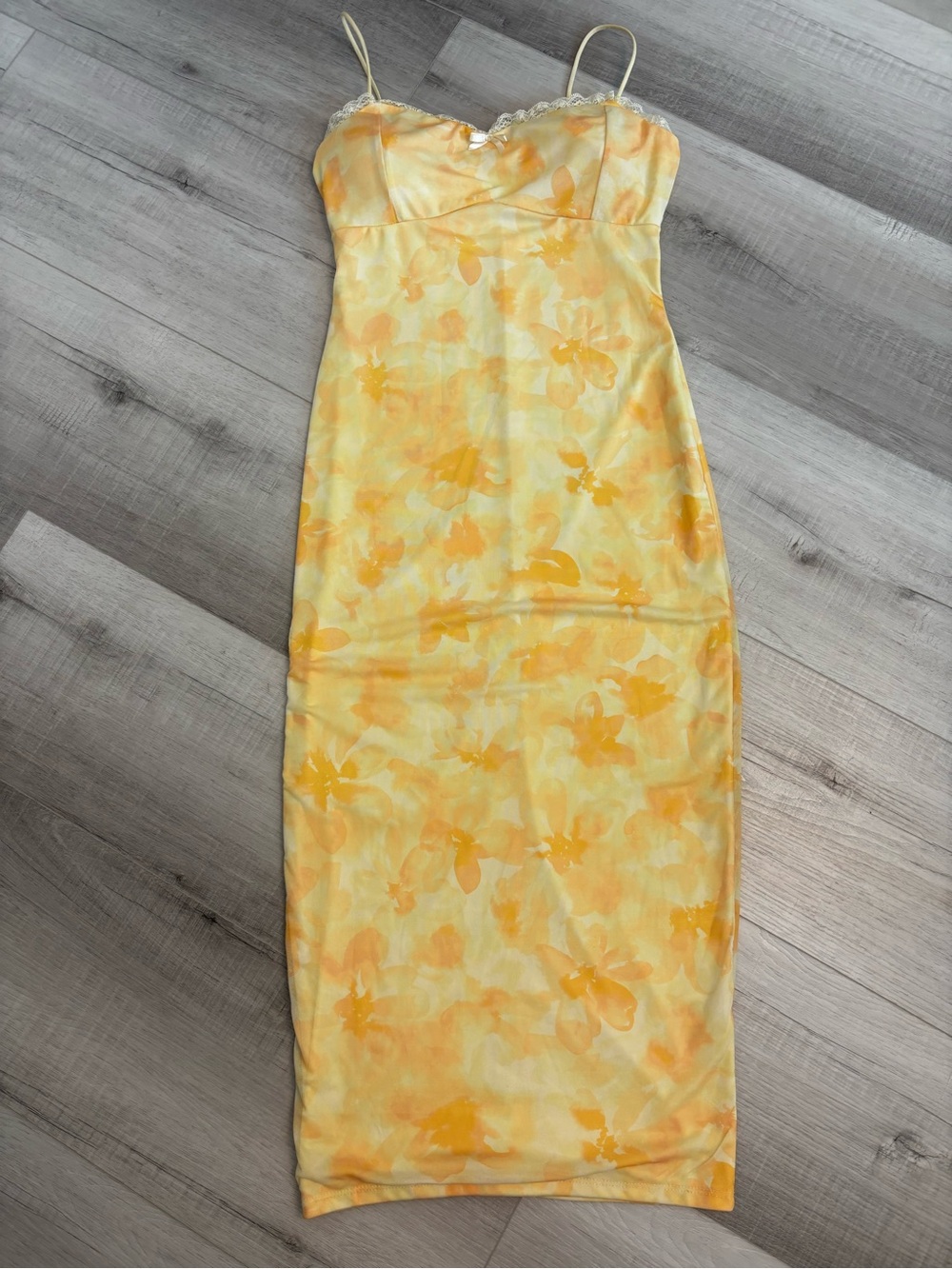 Derek Heart Y2K Floral Mesh Overlay Mini Dress Size L
